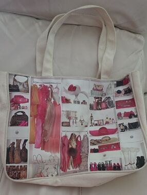 Barbie Tote Bag with Pink Wardrobe Print. NWT